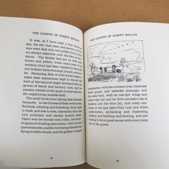 The Legend of Sleepy Hollow Washington Irving 1990 1st Ed HCDJ Literature - Picture 13 of 13